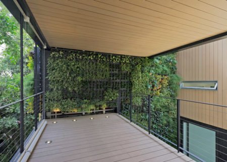 fachada verde