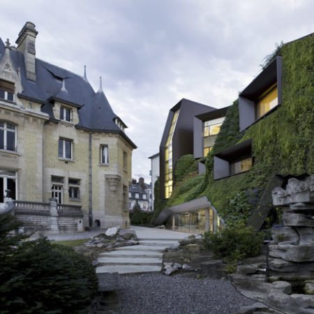 fachada verde