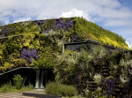 fachada verde